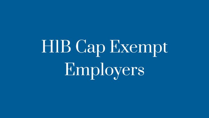 H1B Cap Exempt Employers