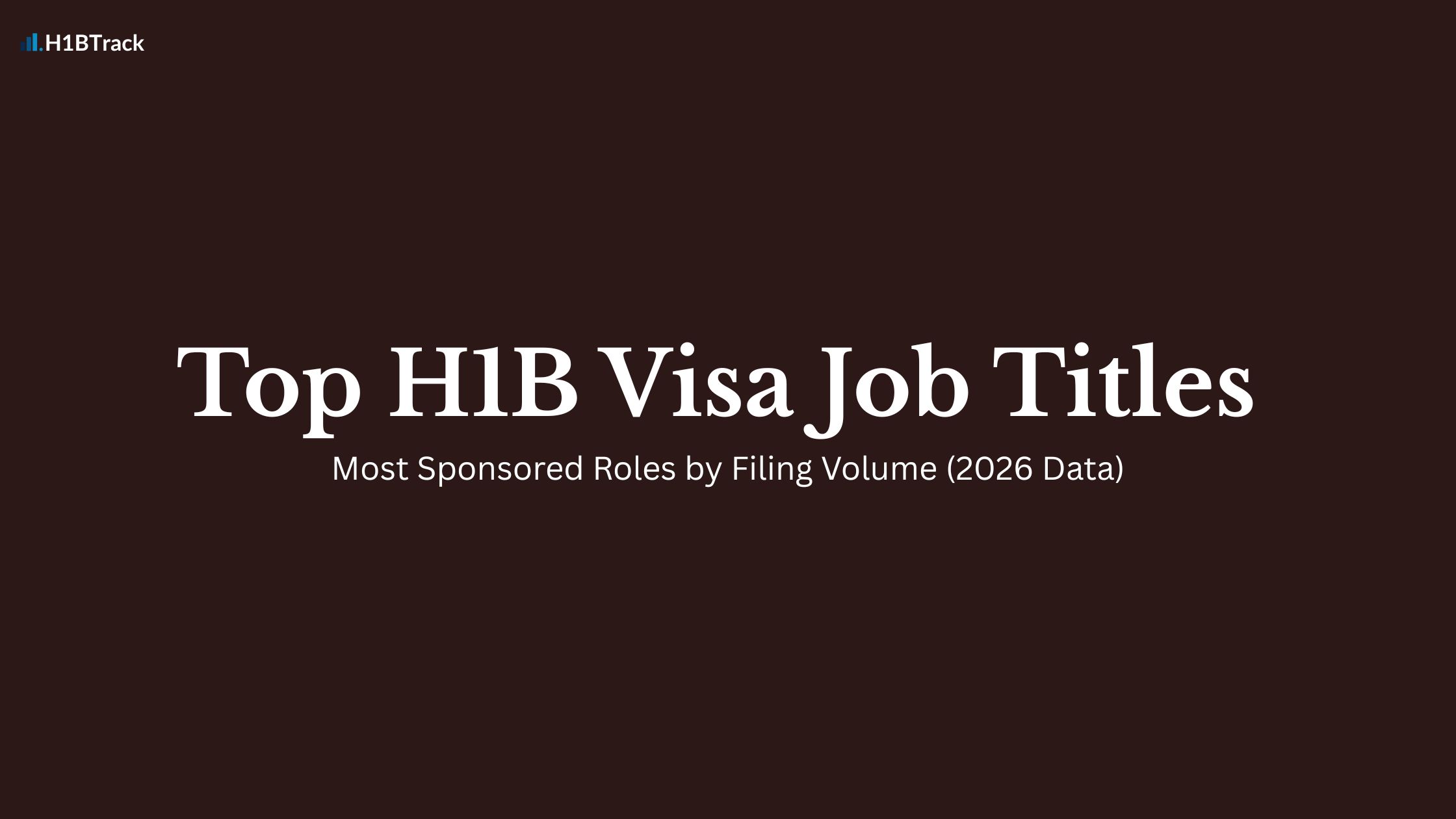 Top H1B Visa Job Titles