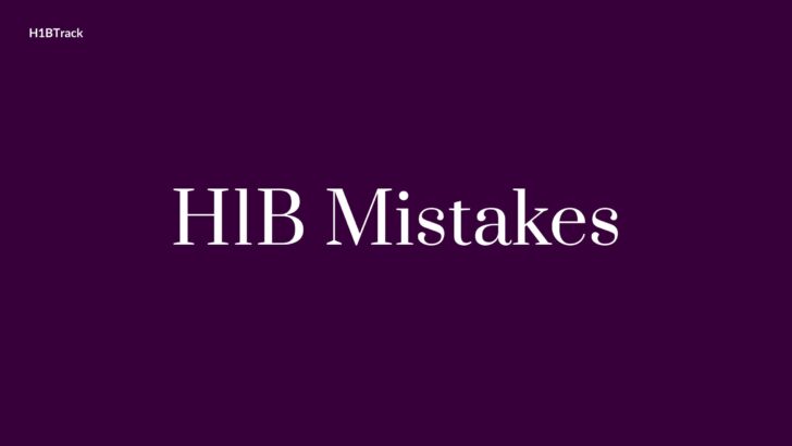 H1B Mistakes