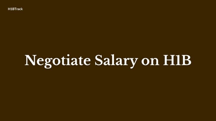 Negotiate Salary on H1B